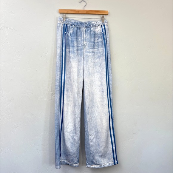 Mila Rosabella Pants - Mila Rosabella Printed Denim Pants Women Size Medium Blue Light Wash New